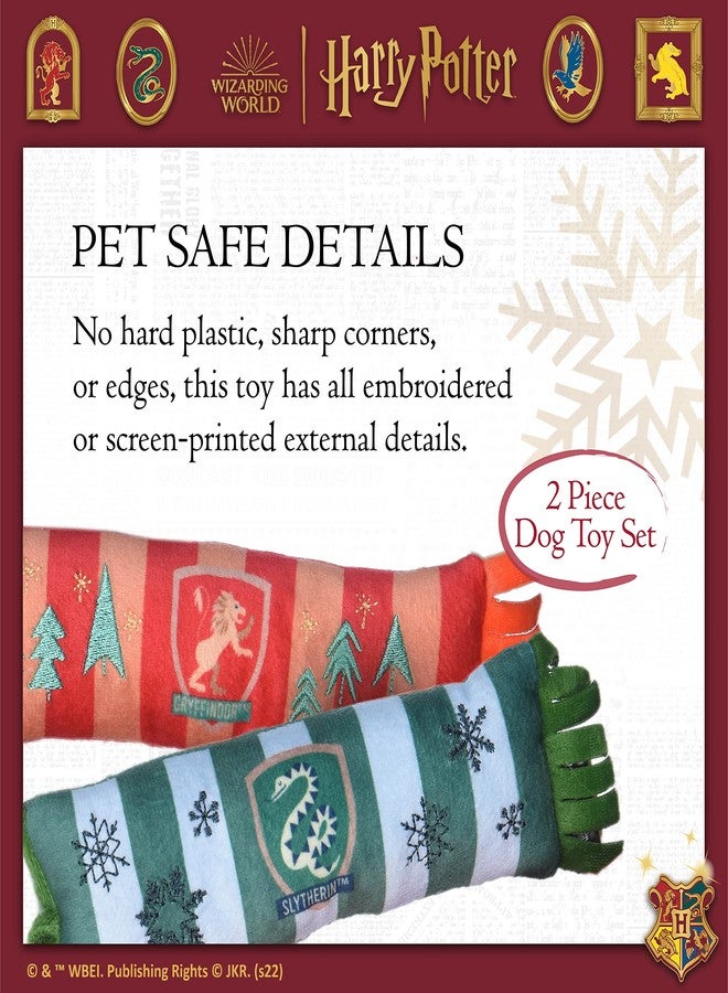 هاري بوتر لعبة هاري بوتر القطيفة مع صفارة، وشاح جريفندور وسليذرين | عبوة من قطعتين، 8 بوصات - ألعاب للكلاب مع صفارة - Image 4